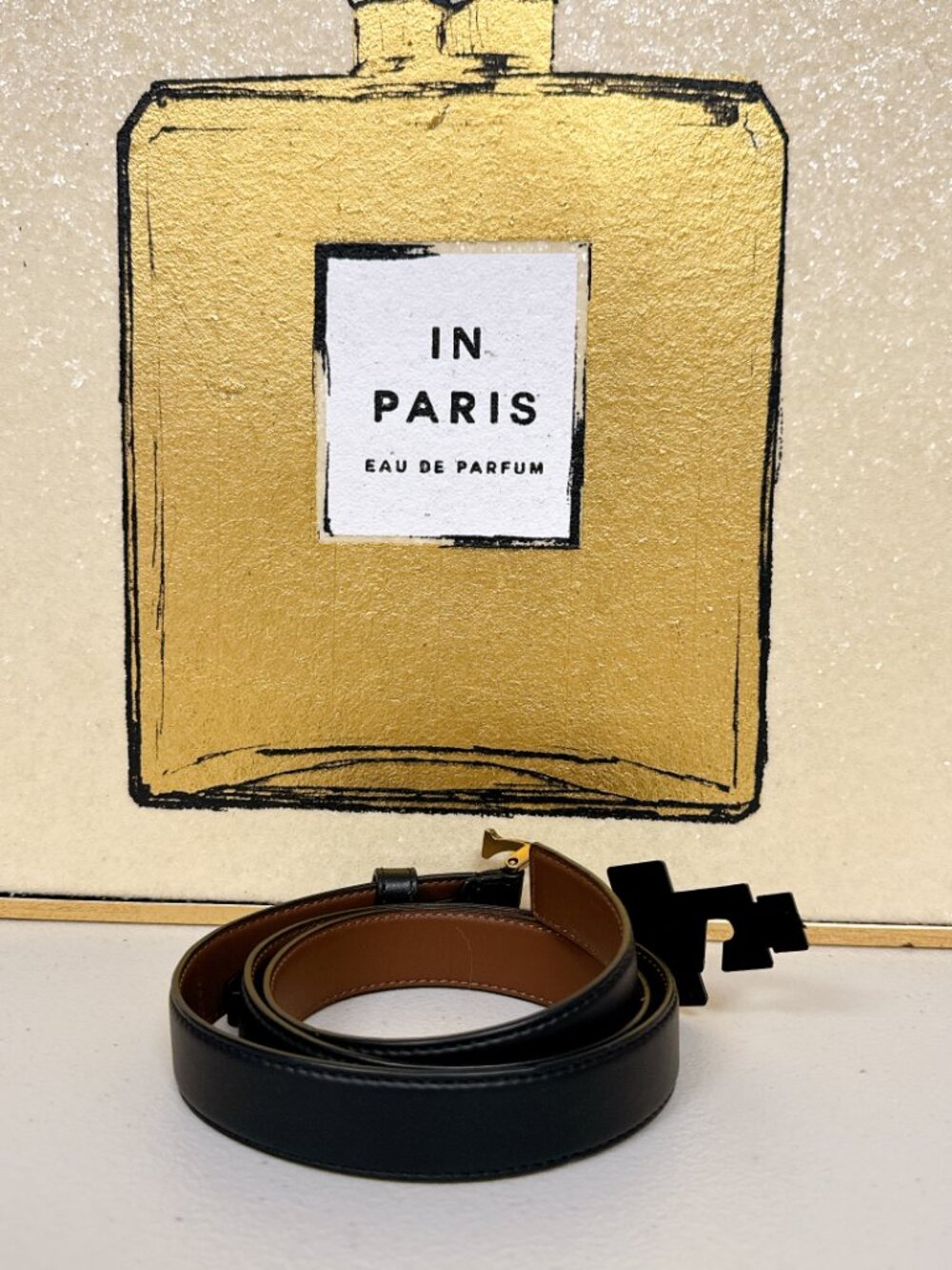 Coach F83960 Signature Buckle Belt 25Mm Brass/Black - Picture 3 of 6